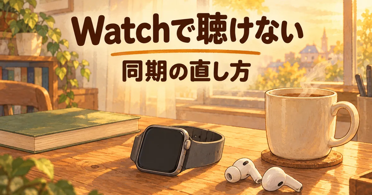 オーディブル Apple Watch 同期できない時の直し方