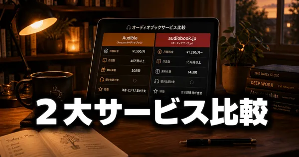 Audible vs audiobook.jp 失敗しない選び方【2026】
