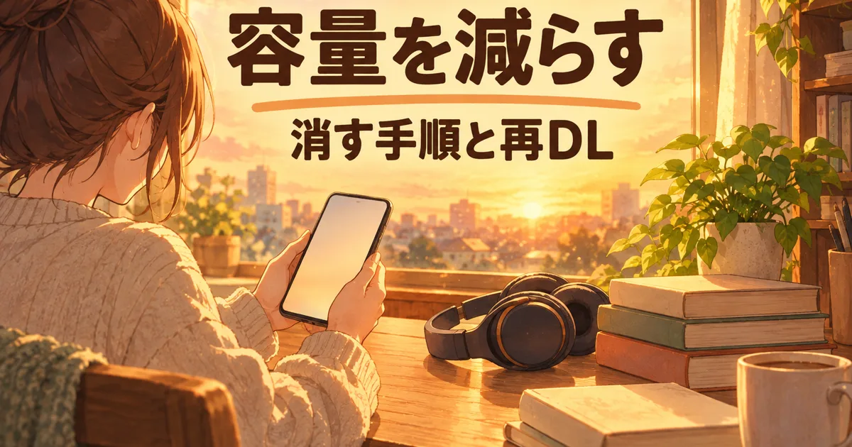 オーディブル 容量を減らす|DL済みの本を端末から消す手順